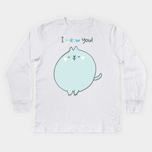 KUMU kawaii kitty Kids Long Sleeve T-Shirt